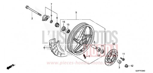 ROUE AVANT NSC502WHD de 2013